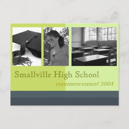 格安の卒業発表 案内ポストカード (正面)