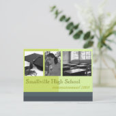 格安の卒業発表 案内ポストカード (スタンド正面)