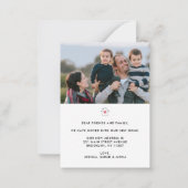 格安の新しい家の変更のアドレス写真の移動カード ノートカード (裏面)