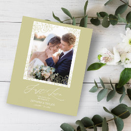 格安の繁栄金ゴールド効果オーナメント写真Newlywed