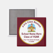 格安の高校懇親会贈り物、文字、色 マグネット (正面/裏面)