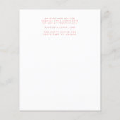 格安ウェディング招待状  フライヤー (裏面)