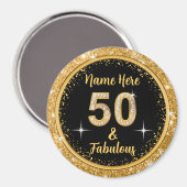 格安カスタムの素晴らしい50誕生日パーティーの好意 マグネット (正面/裏面)
