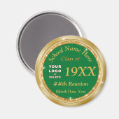 格安クラスの懇親会ギフト、カスタマイズ可能なグリーン金ゴールド マグネット (正面/裏面)