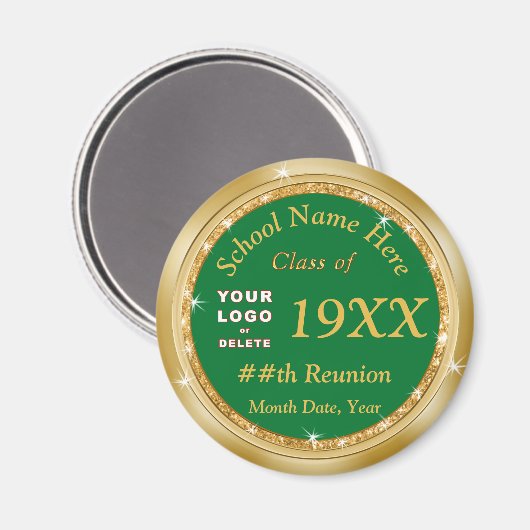格安クラスの懇親会ギフト、カスタマイズ可能なグリーン金ゴールド マグネット (正面/裏面)