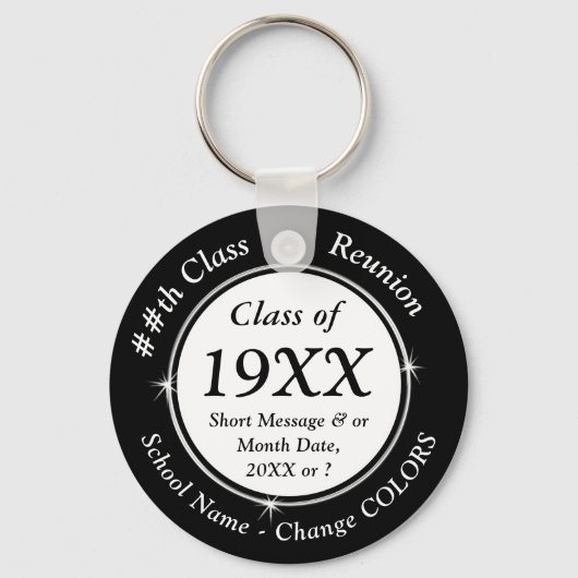 格安クラス懇親会ギフトアイディア、白黒または キーホルダー (裏面)