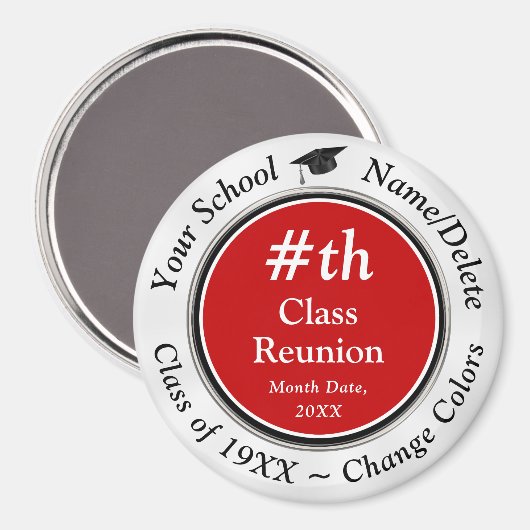 格安クラス懇親会ギフト、任意の年、色を変更 マグネット (正面/裏面)