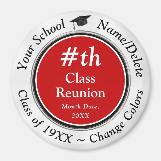 格安クラス懇親会ギフト、任意の年、色を変更 マグネット (正面)