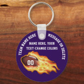 格安サッカーキーホルダー、3文字ボックス、あなたのテキスト キーホルダー (正面)