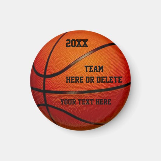 格安バスケットボールのパーティー好パーソナライズされたみ マグネット (正面)