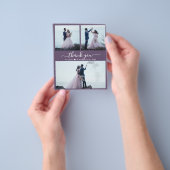 格安フォトコラージュMauve'結婚s Thank You Flyer チラシ (手)