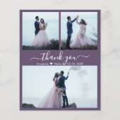 格安フォトコラージュMauve'結婚s Thank You Flyer チラシ (正面)