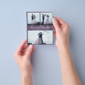 格安フォトコラージュMauve'結婚s Thank You Flyer チラシ (手)