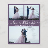 格安フォトコラージュMauve'結婚s Thank You Flyer チラシ (正面)