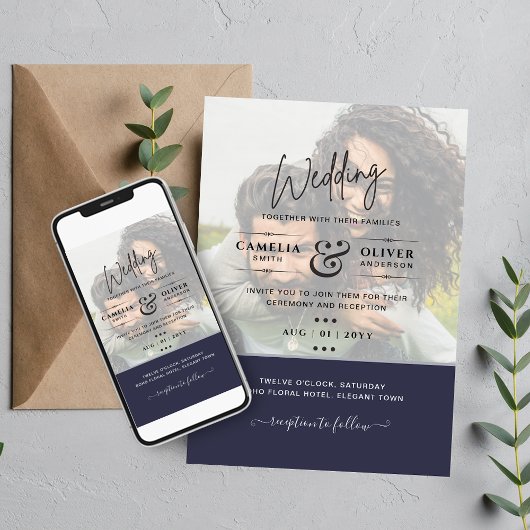 格安フォト結婚式招待状すべての色BUDGET チラシ