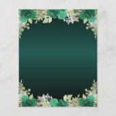 格安フローラグリーンドレスガウンキンセアニェラ招待状 チラシ (裏面)