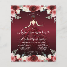 格安フローラブルガンディレッドドレスガウンキンセアニェラ