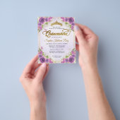 格安フローラライトパープル金ゴールドティアラキンセアニラ チラシ (手)