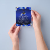 格安フローラ王室のブルードレスキンセアニェラ招待状 チラシ (手)