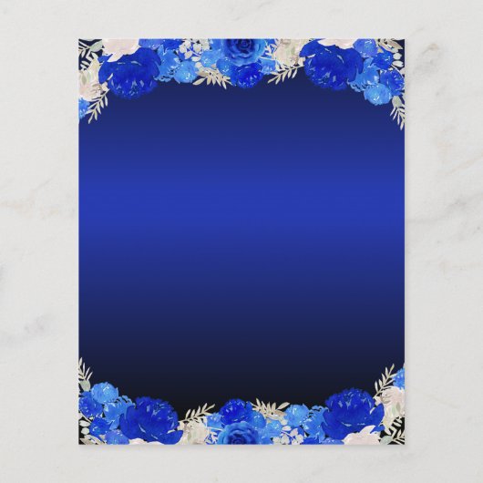 格安フローラ王室のブルードレスキンセアニェラ招待状 チラシ (裏面)