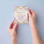 格安フローラ赤面ピンク金ゴールドティアラキンセアニラ チラシ (手)