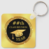 格安ブラック&金ゴールド、クラス懇親会ギフトアイディア、 キーホルダー (裏面)