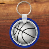 格安ブルー,女子バスケットボールのギフト,バスケットボール キーホルダー (裏面)