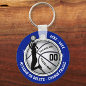 格安ブルー,女子バスケットボールのギフト,バスケットボール キーホルダー (正面)