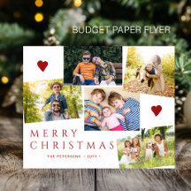 格安メリークリスマス5枚の写真のホリデーカード