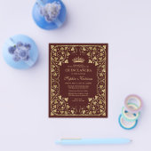 格安ヴィンテージブルガンディーレッド金ゴールドティアラキンセアニェラ チラシ (シングル)