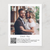 格安結婚したタイポグラフィQRコード結婚写真 チラシ (裏面)