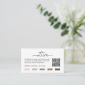 格安結婚のカラードレスコードカード エンクロージャーカード (スタンド正面)