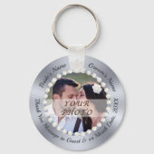 格安結婚式の引き出物,ダイヤモンド,真珠 キーホルダー (正面)