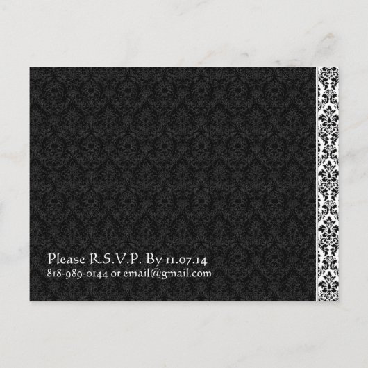 格安結婚式招待状はがき インビテーションポストカード (裏面)