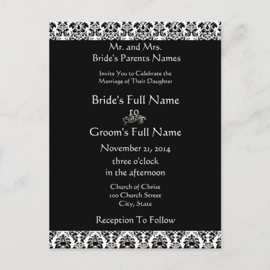 格安結婚式招待状はがき インビテーションポストカード (正面)