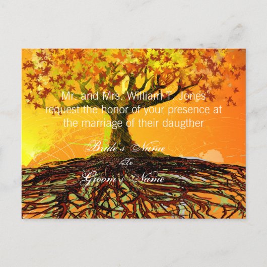 格安結婚式招待状はがき インビテーションポストカード (正面)