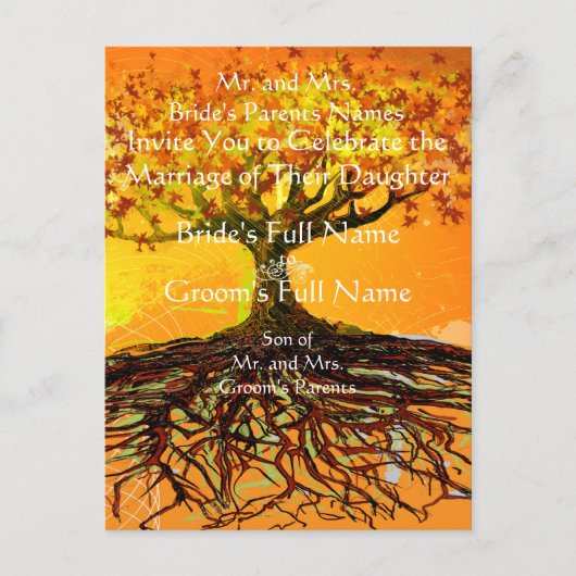 格安結婚式招待状はがき インビテーションポストカード (正面)