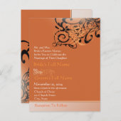 格安結婚式招待状はがき インビテーションポストカード (正面/裏面)