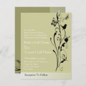 格安結婚式招待状はがき インビテーションポストカード (正面/裏面)