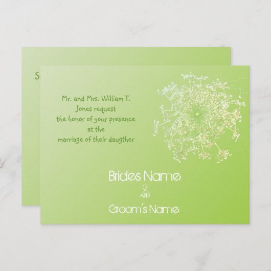 格安結婚式招待状はがき インビテーションポストカード (正面/裏面)