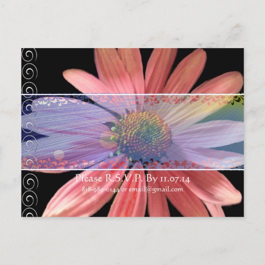 格安結婚式招待状はがき インビテーションポストカード (裏面)