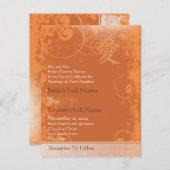 格安結婚式招待状はがき インビテーションポストカード (正面/裏面)