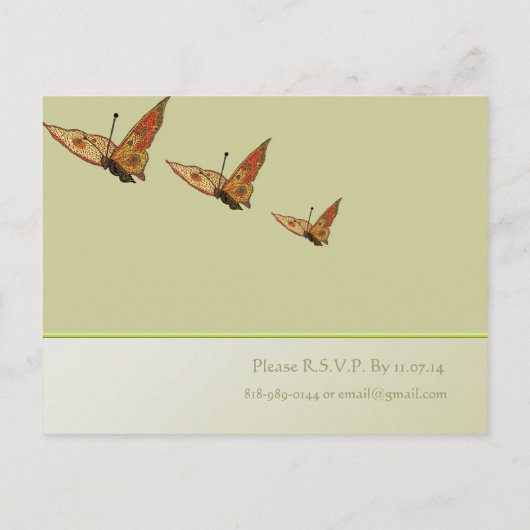 格安結婚式招待状はがき インビテーションポストカード (裏面)