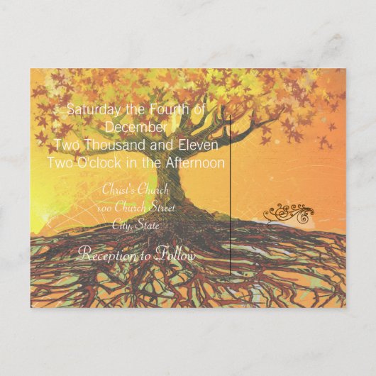 格安結婚式招待状はがき インビテーションポストカード (裏面)