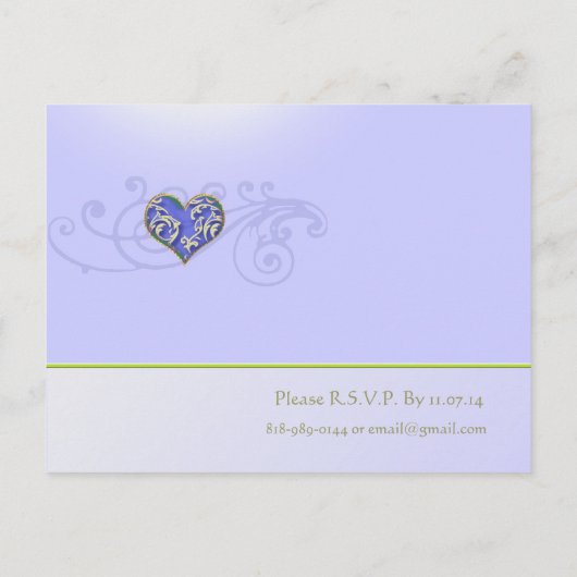 格安結婚式招待状はがき インビテーションポストカード (裏面)