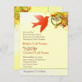 格安結婚式招待状はがき インビテーションポストカード (正面/裏面)