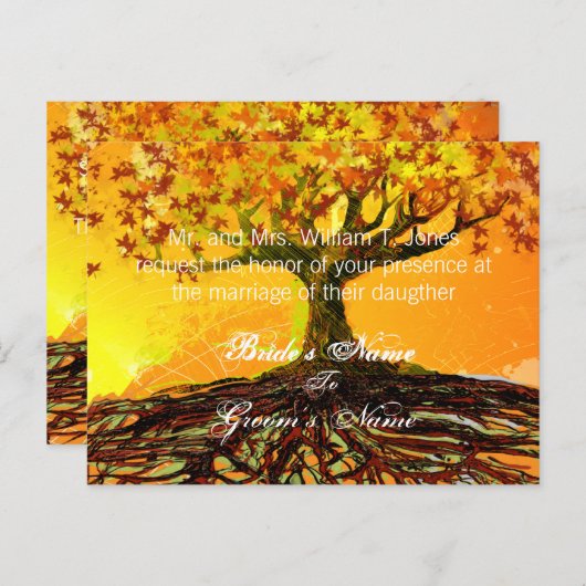 格安結婚式招待状はがき インビテーションポストカード (正面/裏面)