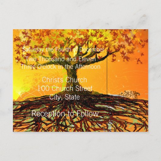 格安結婚式招待状はがき インビテーションポストカード (裏面)