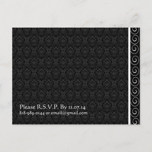 格安結婚式招待状はがき インビテーションポストカード (裏面)