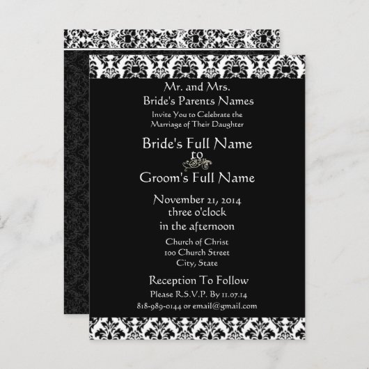 格安結婚式招待状はがき インビテーションポストカード (正面/裏面)